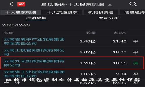 比特币钱包密钥文件名称及其重要性详解